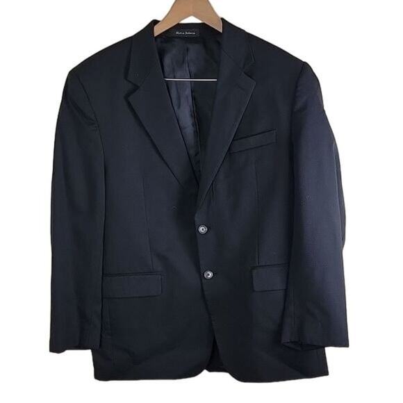 Chaps Other - CHAPS Pure Wool Suit Blazer Men's size 42R Two Button Black Vintage